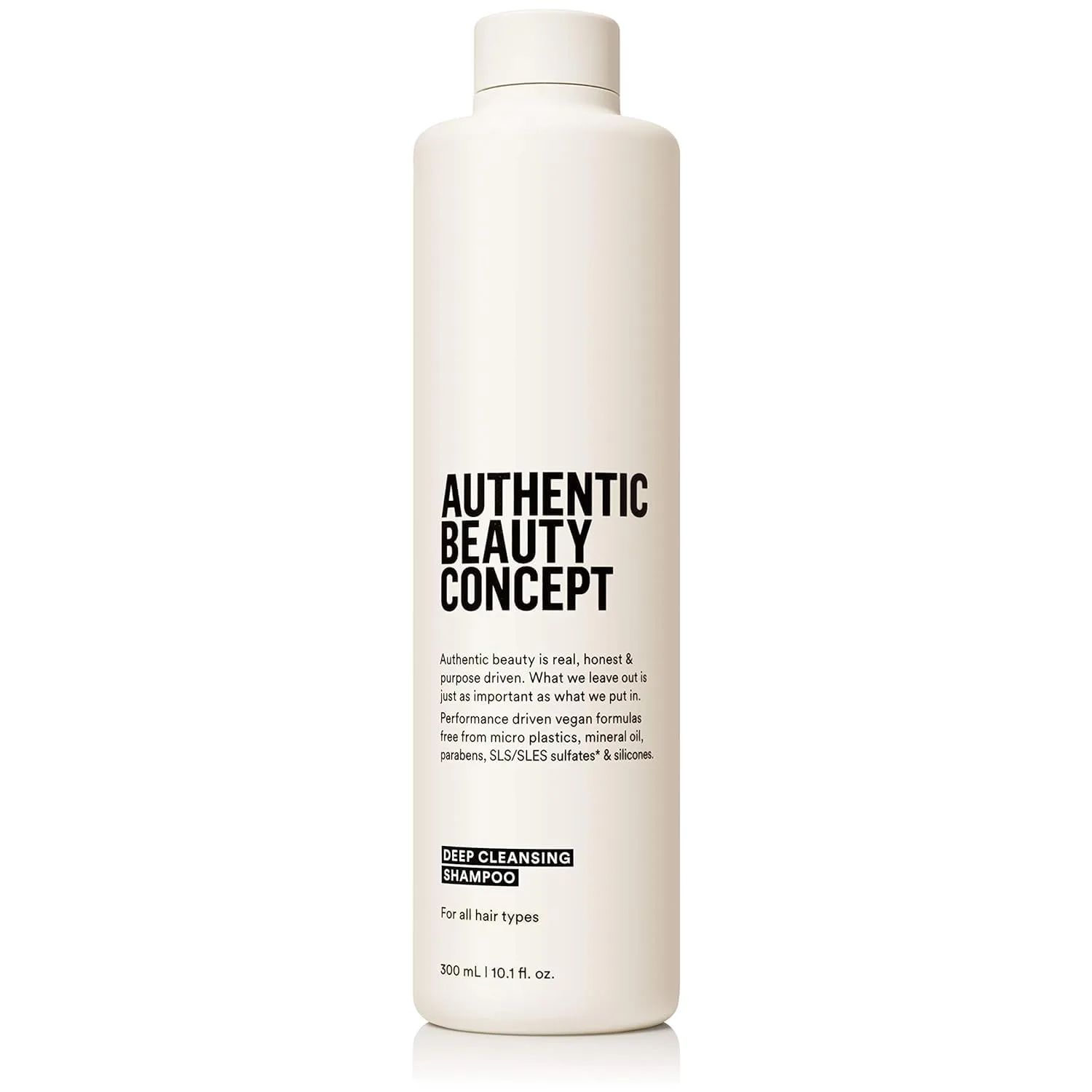 Шампунь для глубокого очищения Authentic Beauty Concept | Для всех типов волос | Удаляет загрязнения и жир | Веганский продукт, не тестируется на животных | Без сульфатов 299 мл (.)