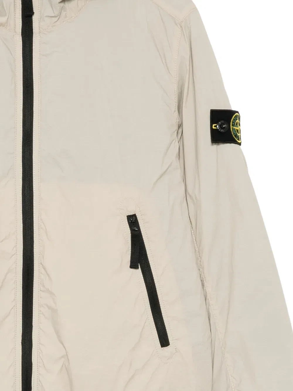 Куртка с капюшоном и нашивкой с логотипом Stone Island Junior, нейтральный — фото 3