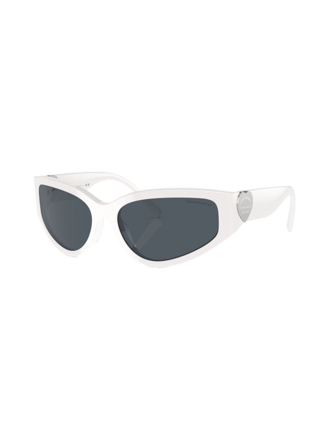 Tiffany & Co Eyewear солнцезащитные очки с декором Heart, белый — фото 2