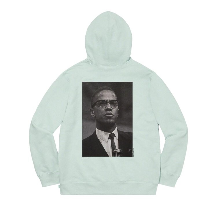 Толстовка Supreme Malcolm X Hooded Sweatshirt, синий — фото 2