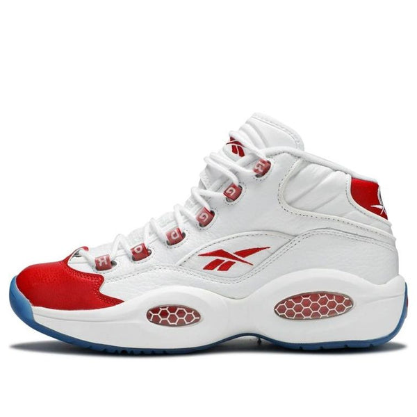 

Кроссовки question mid 'white pearlized red' Reebok, белый