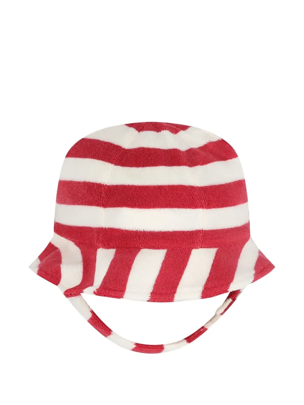 Комплект из трех предметов платье с воротником, блумеры и шапка в полоску Polo Ralph Lauren Kids, красный — фото 4