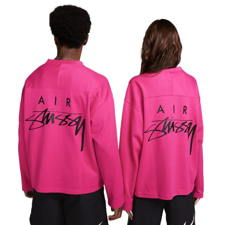 Футболка X Stussy Co-branded FW23, унисекс, розовая Nike, розовый — фото 4