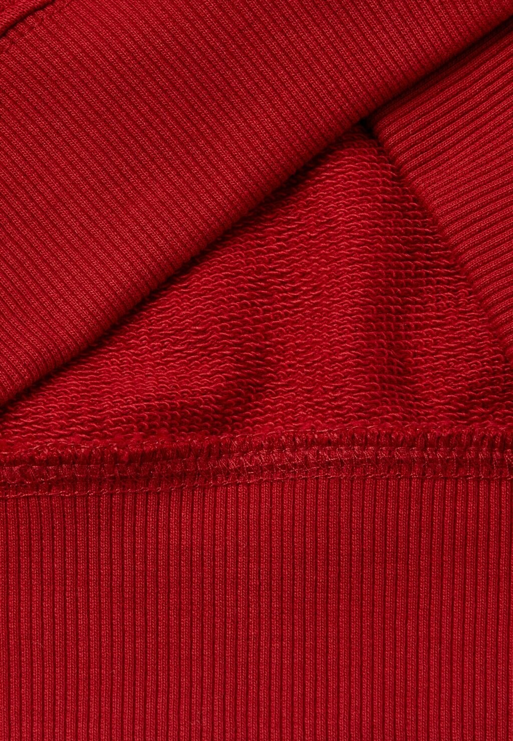 

Толстовка с капюшоном WITH POUCH POCKET, RIBBED CUFFS AND HEM AND LOGO AT FRONT United Colors of Benetton, красный