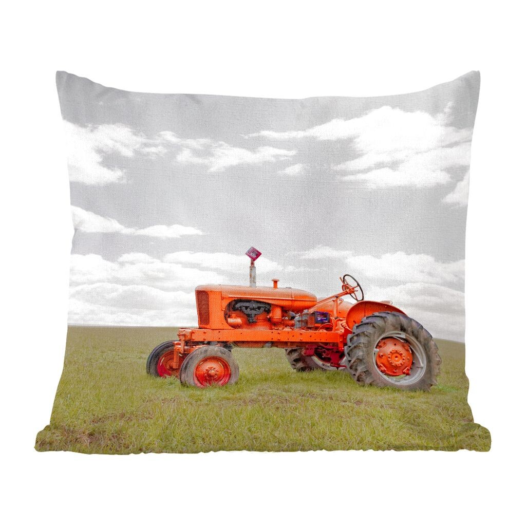 

Декоративная подушка MuchoWow диванная подушка для гостиной декоративная подушка 60 x 60 см трактор - колеса - винтаж - чехол на подушку - хлопчатобумажная ткань - декоративные чехлы на подушки