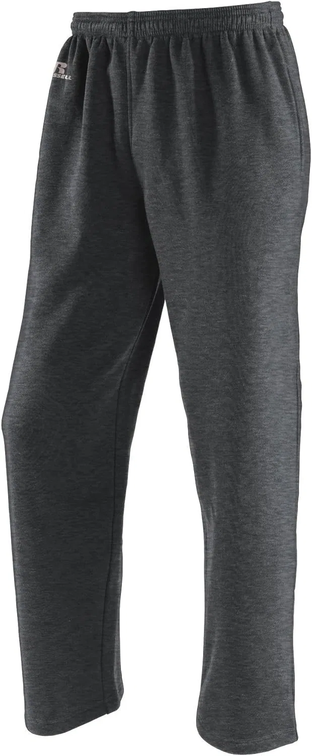 Спортивные брюки и джоггеры Russell Athletic Youth Dri-Power из флиса с карманами, влагоотводящие, размеры S-XL, Black Heather — фото 2