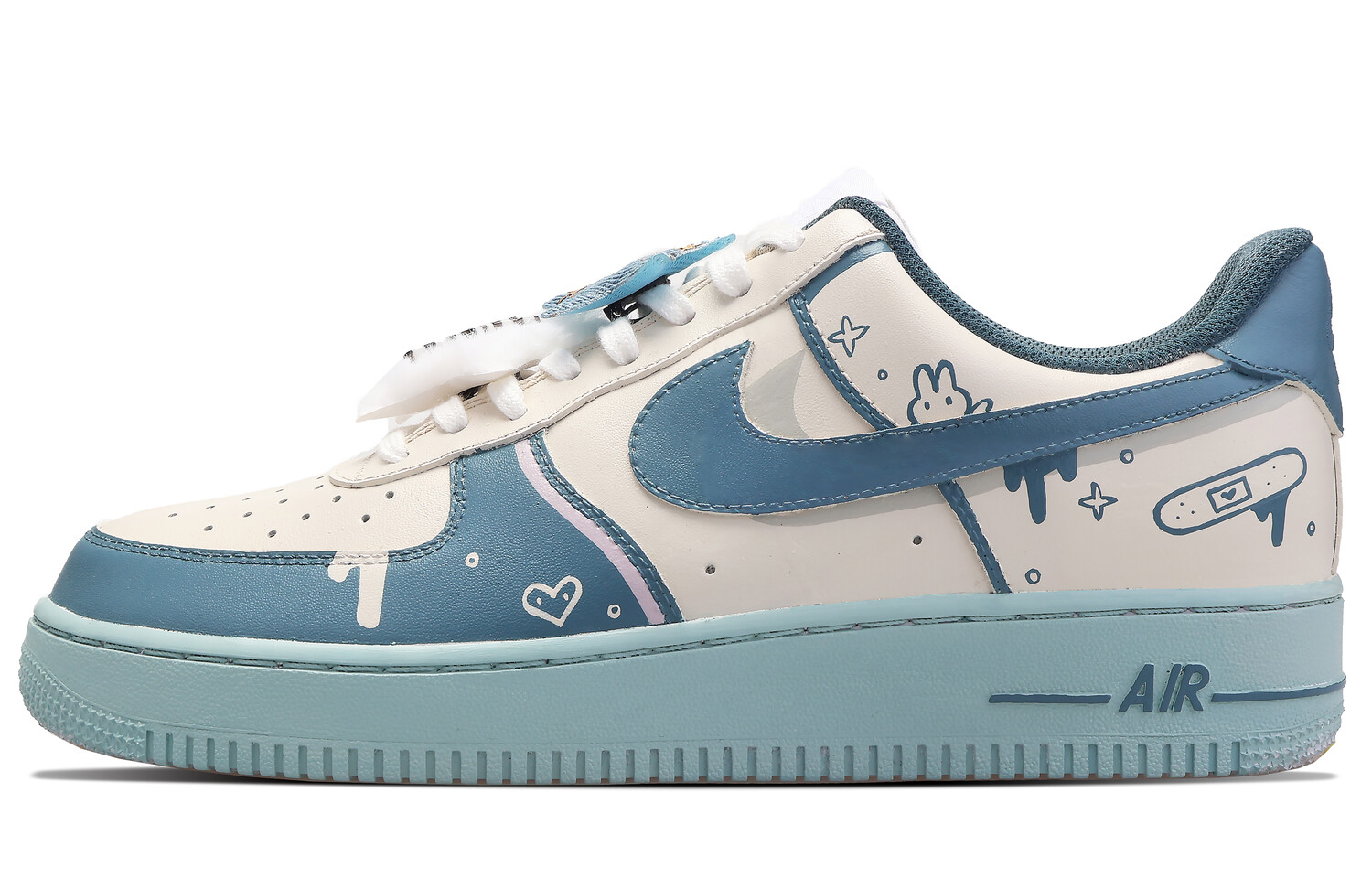 

Кроссовки Nike Air Force 1 Skateboarding Shoes Men Low-top White, синий/белый