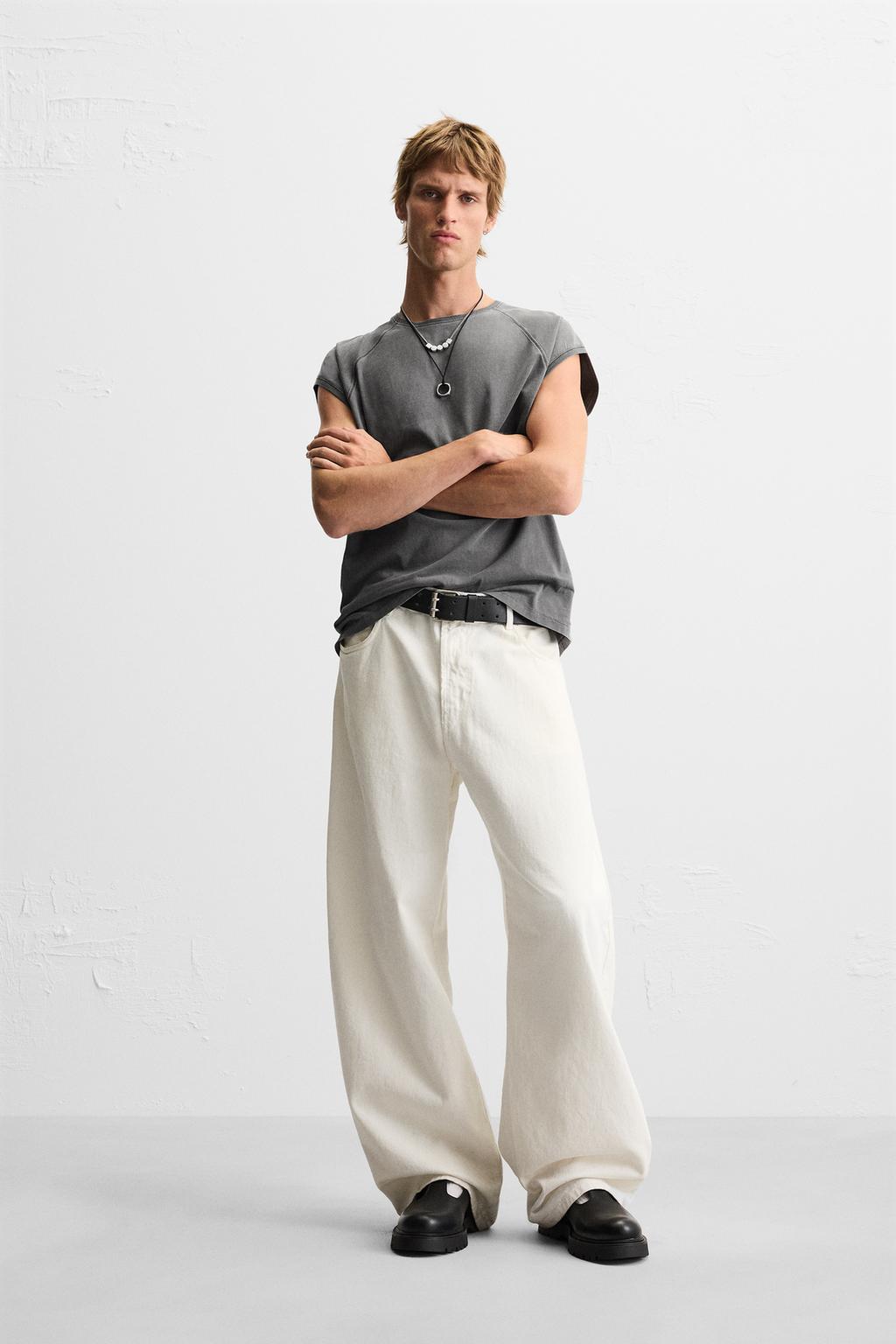 

Майка свободного покроя ZARA, цвет Dark anthracite