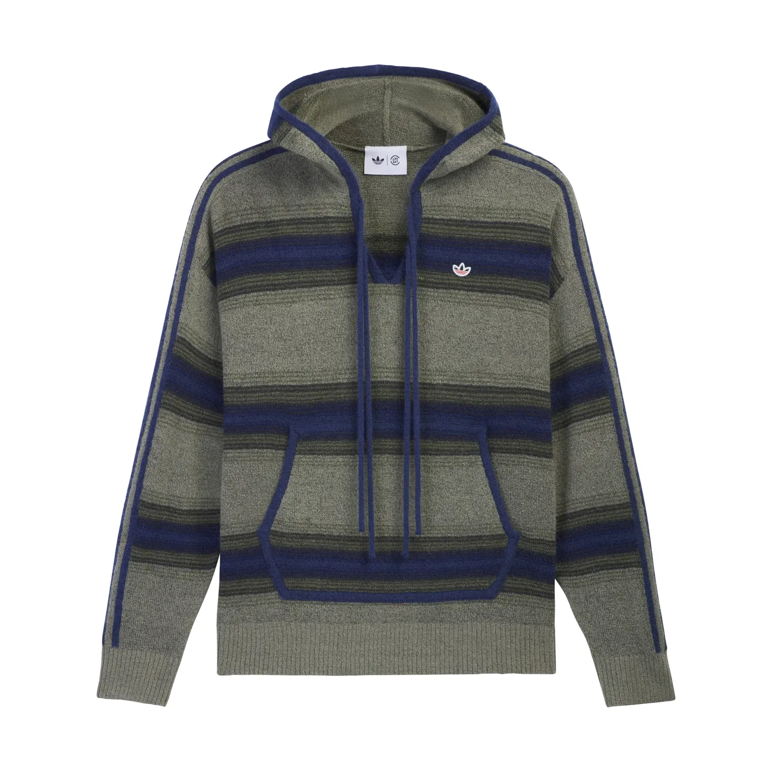 Свитер Adidas Originals CLOT BY EDISON CHEN BAJA JACKET светло-серо-зеленый