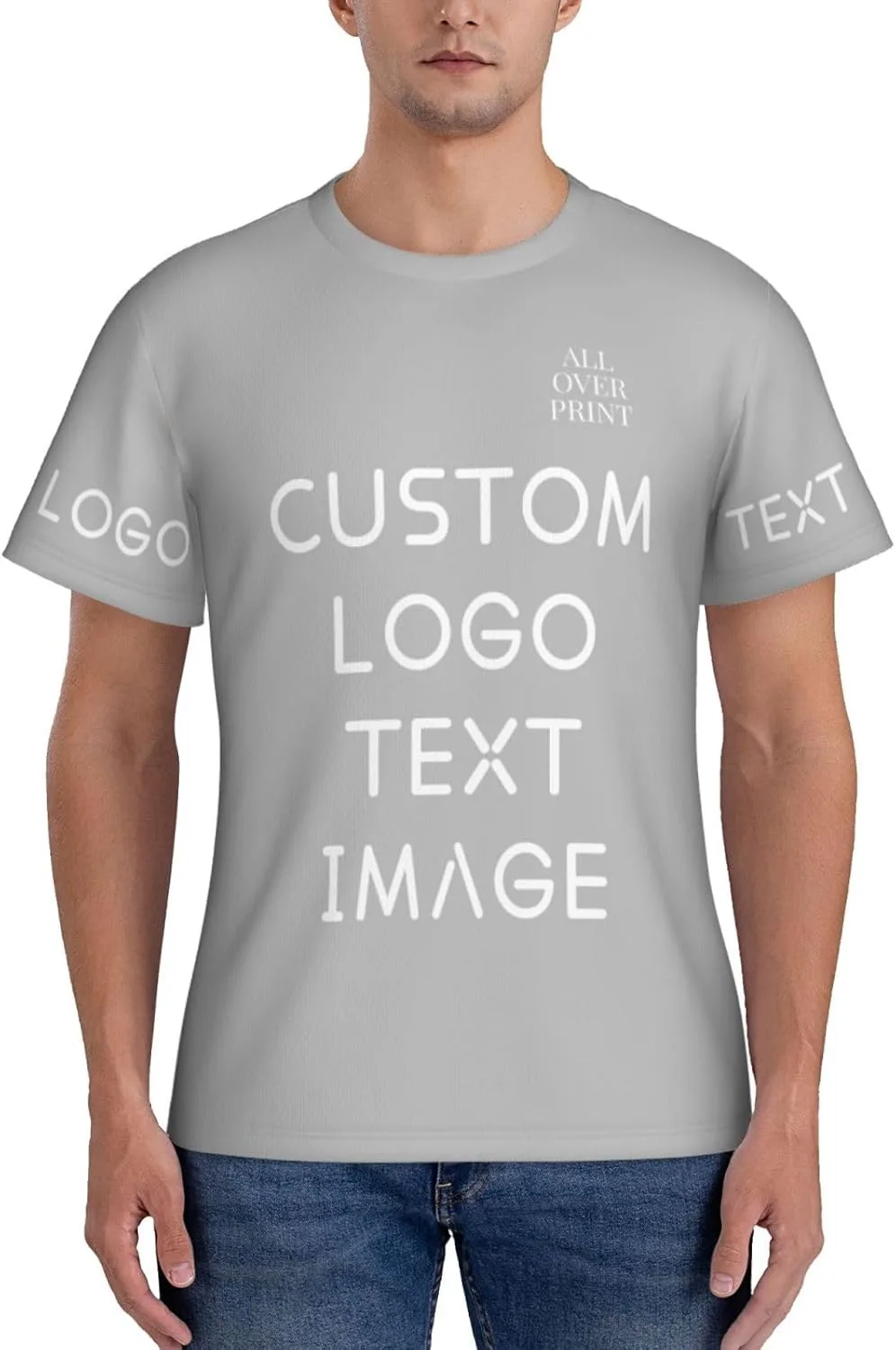 

Футболка с полной запечаткой Custom T Shirts с логотипом