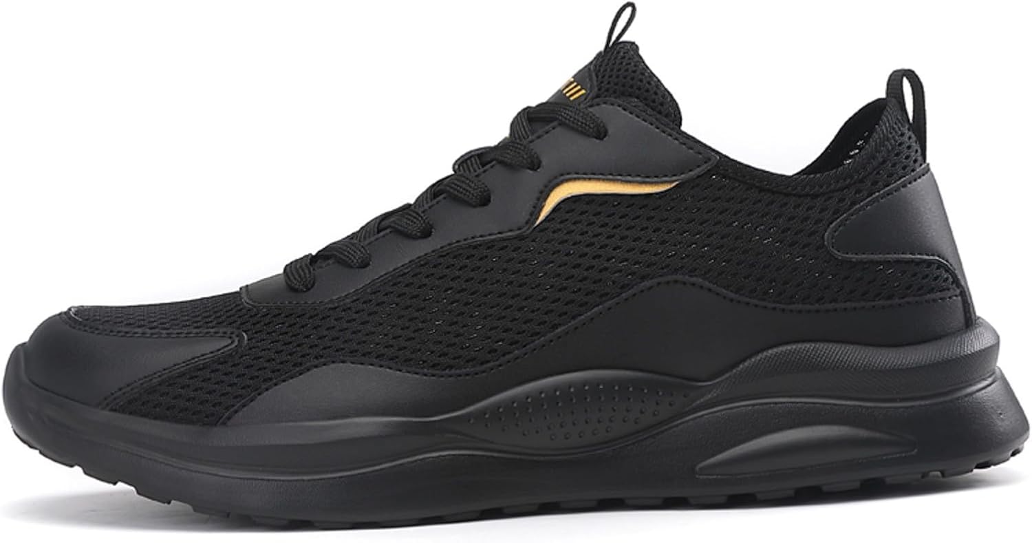 

Мужские дышащие кроссовки из сетки, удобные легкие обувь для ходьбы, тренировок в спортзале, бега и повседневной моды Generic, черный