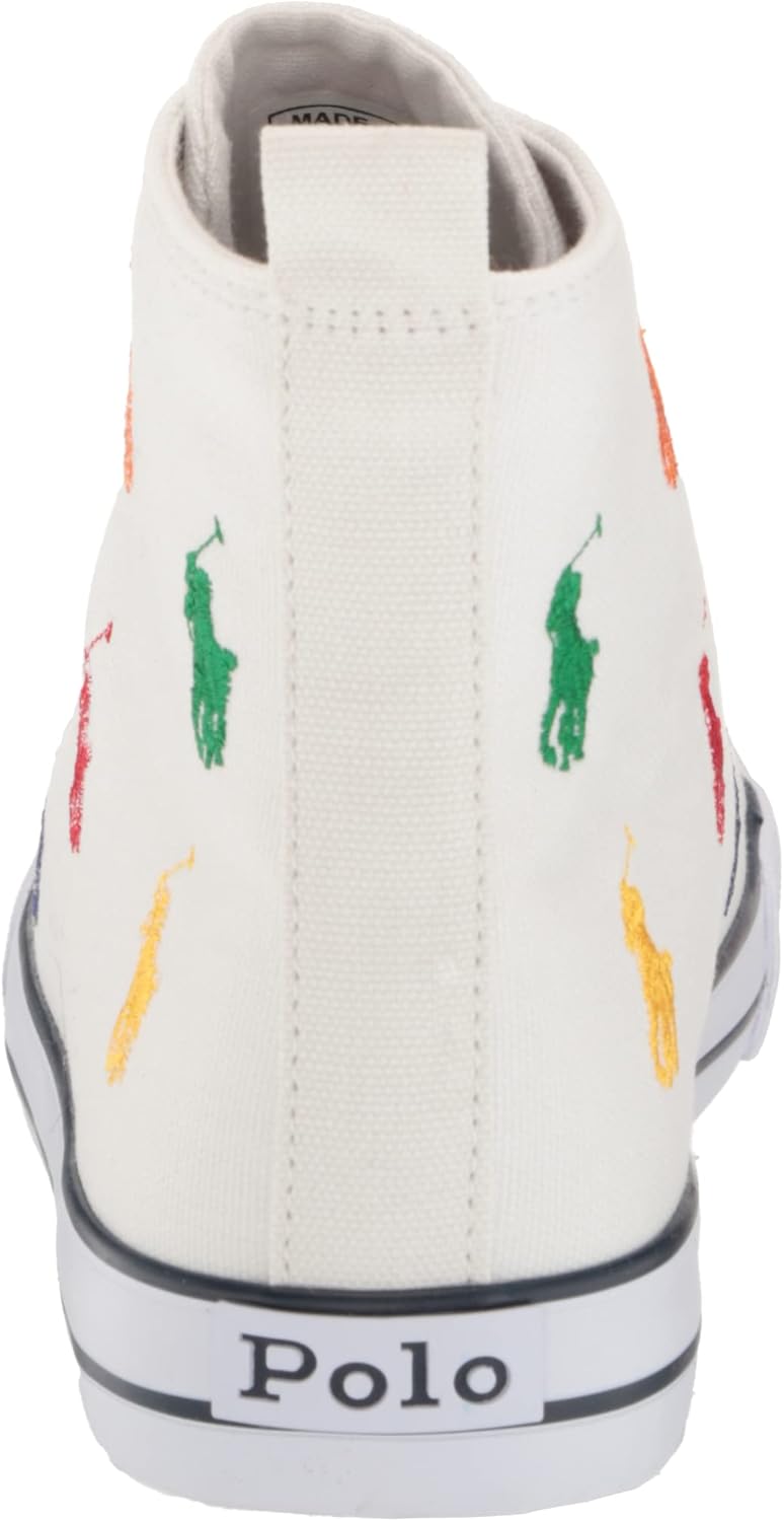Кроссовки Polo Ralph Lauren Boys Hamptyn Hi II белые многоцветные — фото 3
