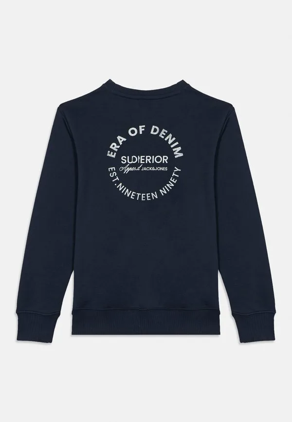 Свитшот с графическим принтом jjedover и круглым вырезом Jack & Jones Junior, Navy Blazer — фото 2