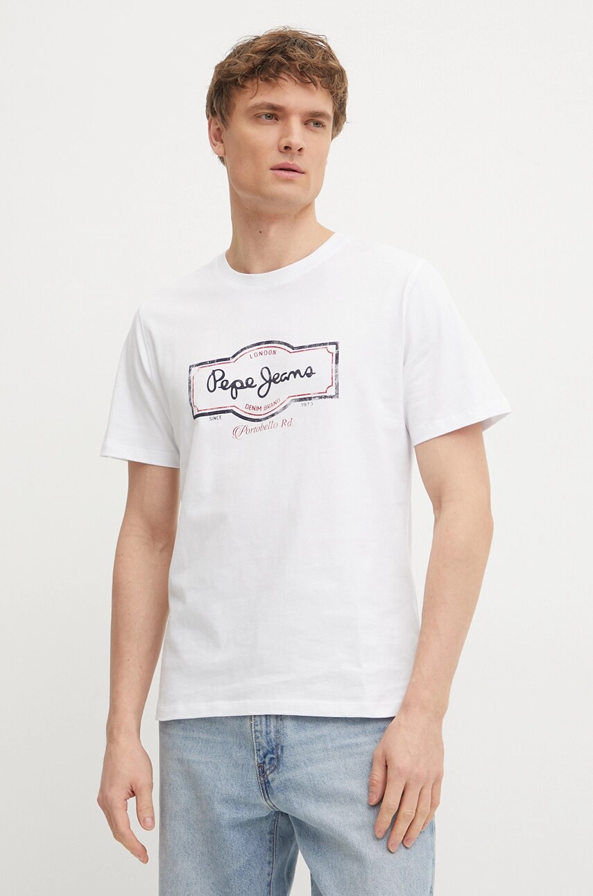

Футболка DAXTON TEE из хлопка Pepe Jeans, белый