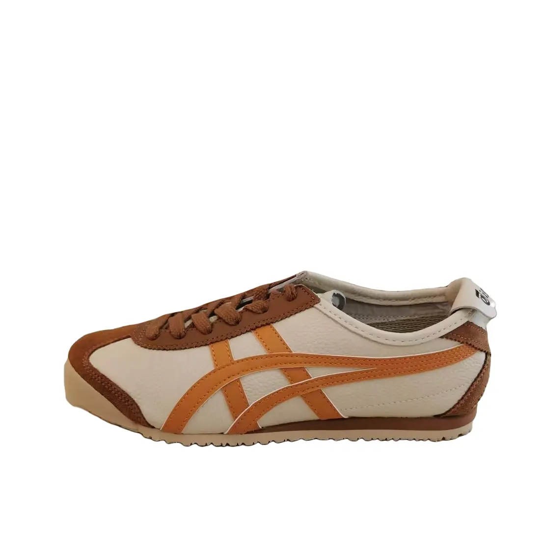 

Onitsuka Tiger Мексика 66 нескользящие износостойкие низкие кеды унисекс бежево-коричневые оранжевые, цвет Beige Brown Orange