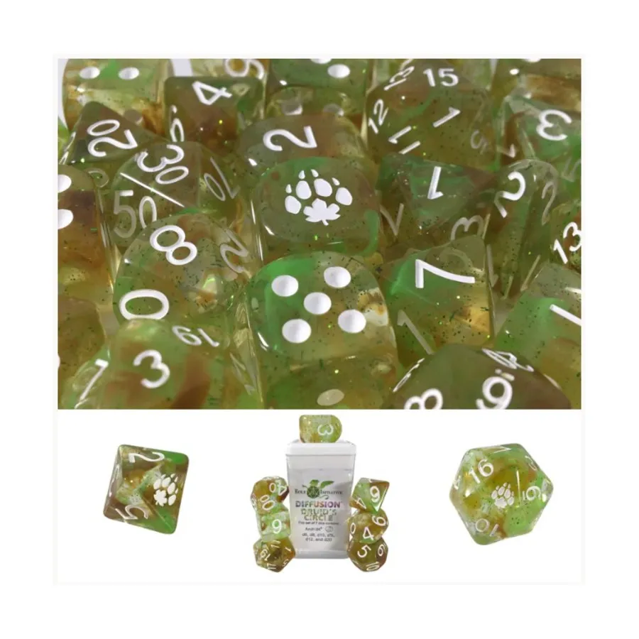 

Набор диффузионных полигонов — Круг друида с символом класса (15), Class & Creature Dice - Poly Sets
