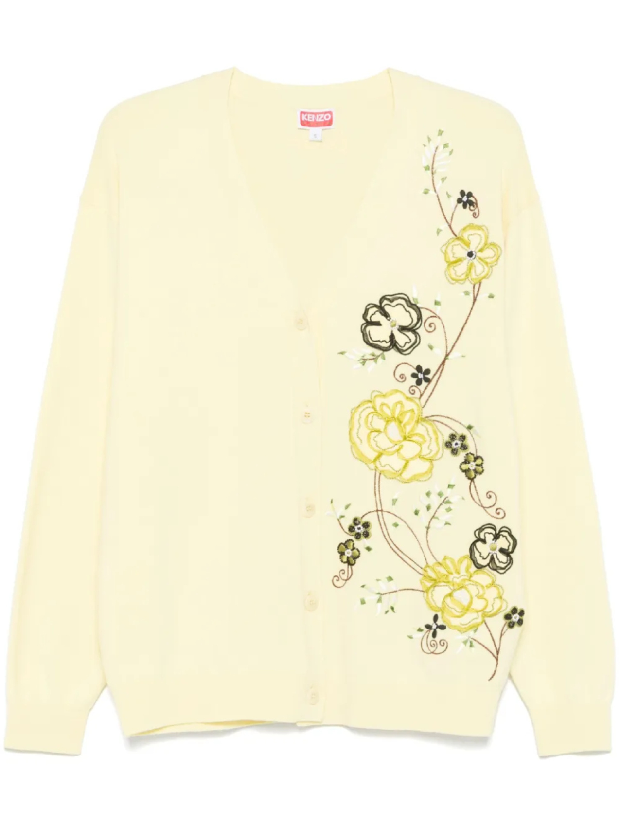 

Kenzo декорированный кардиган Peonies, желтый