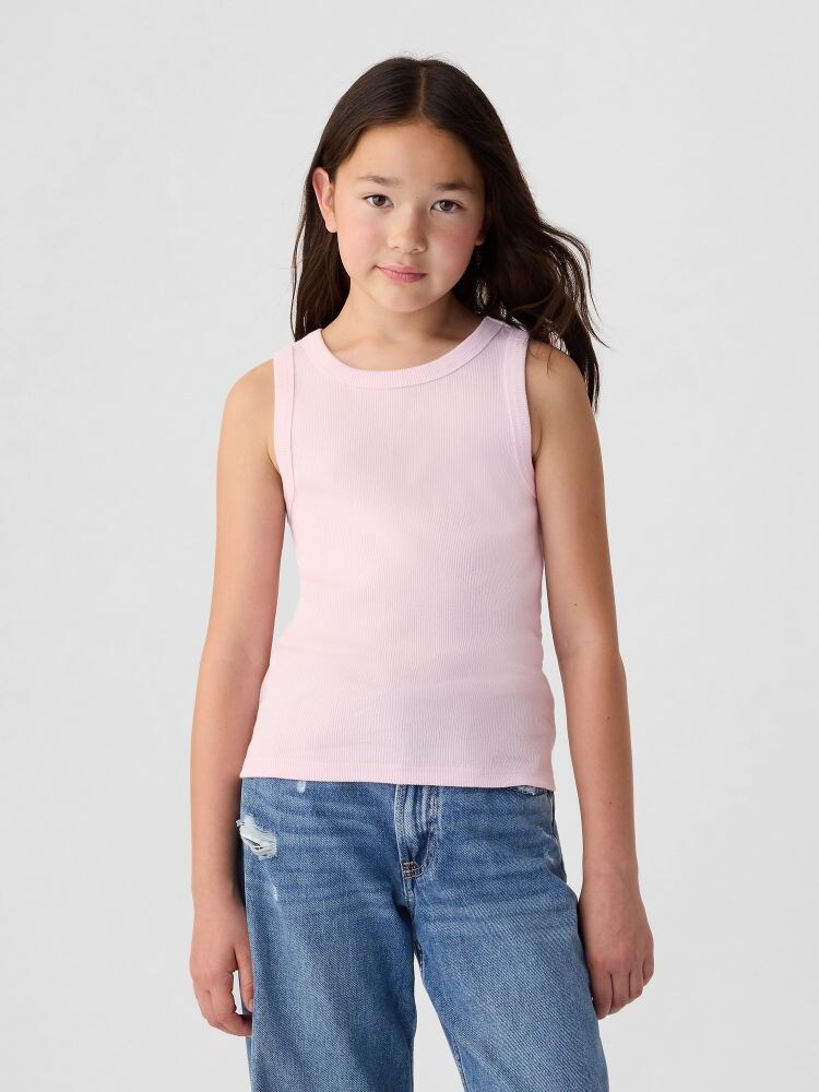 

Детский топ в рубчик Gap, розовый