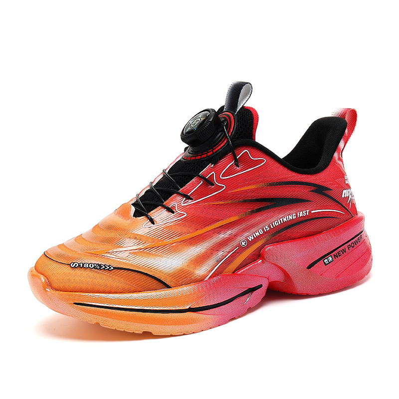 

Износостойкие дышащие легкие амортизирующие низкие детские беговые кроссовки для подростков BKG, красный