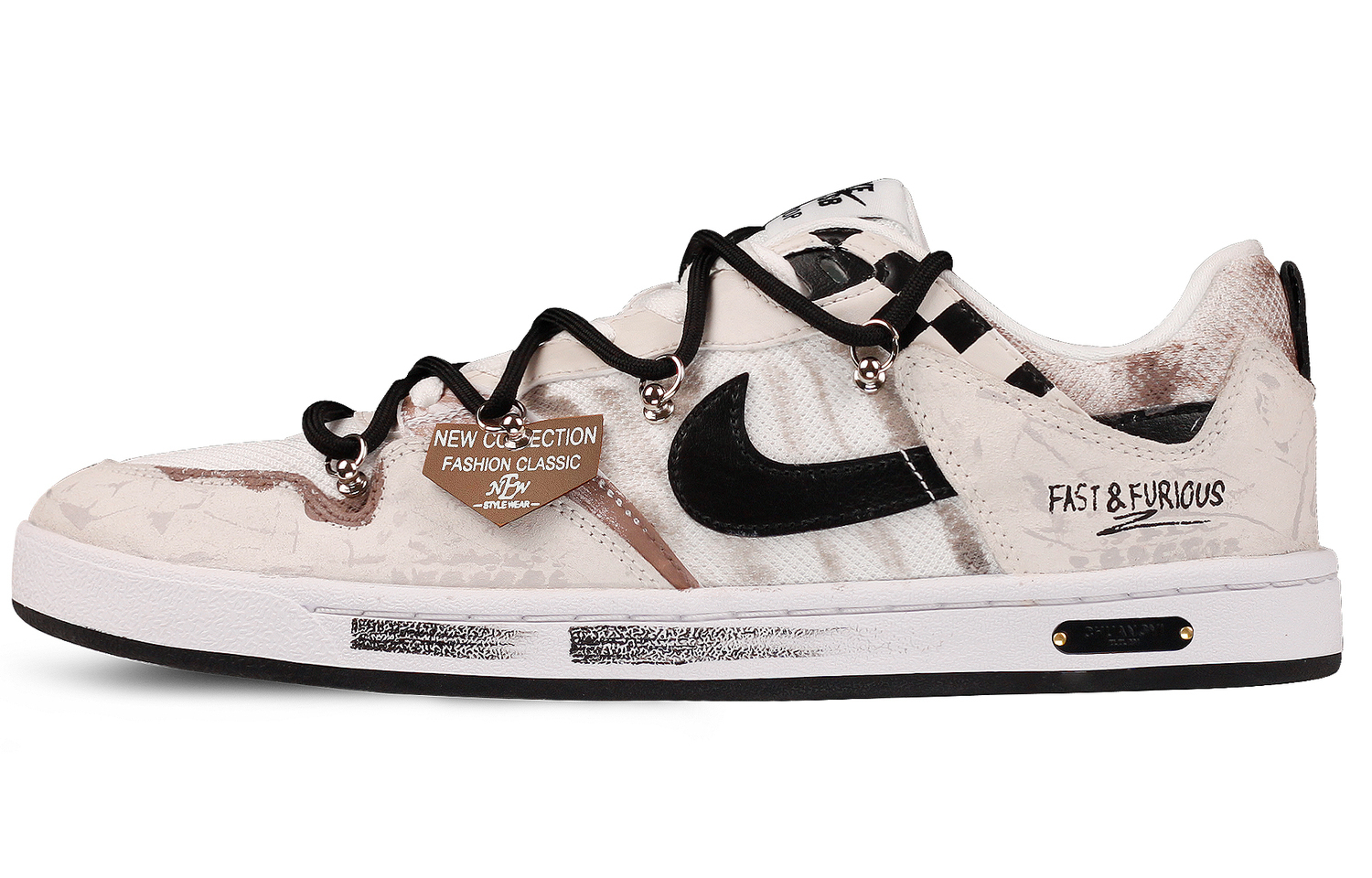 Nike SB Alleyoop Антискользящие Износостойкие Низкие Кроссовки для Скейтбординга Мужские Бежево-Желтые — фото 2