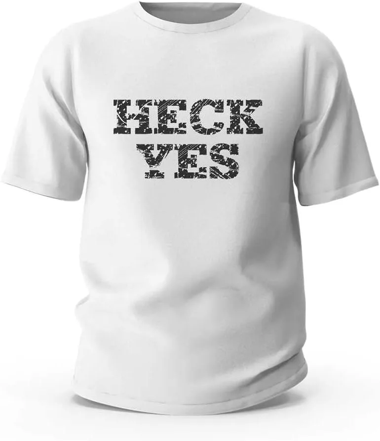 

Мужская футболка с принтом Heck Yes ADWD