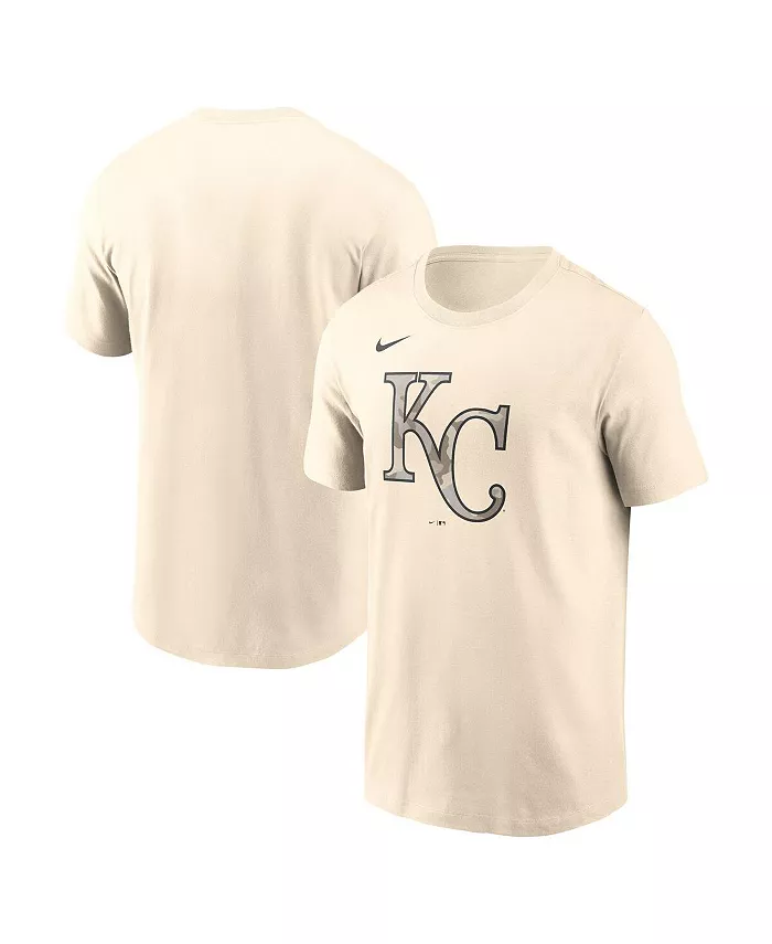 

Мужская футболка Kansas City Royals камуфляжная с логотипом, кремовая Nike