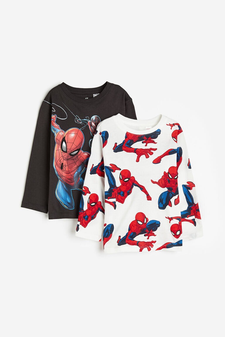 

Комплект из двух футболок с длинными рукавами H&M, серый