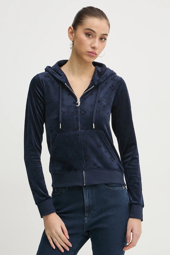 

Вельветовая толстовка Juicy Couture, темно-синий