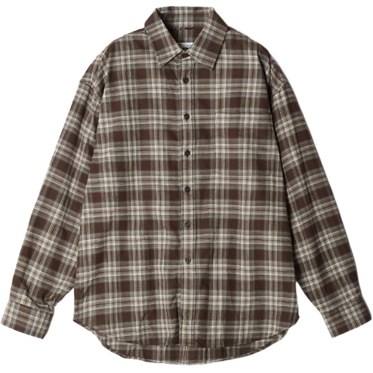 

Рубашка Unisex Lapel Moderate SPAO, коричневый