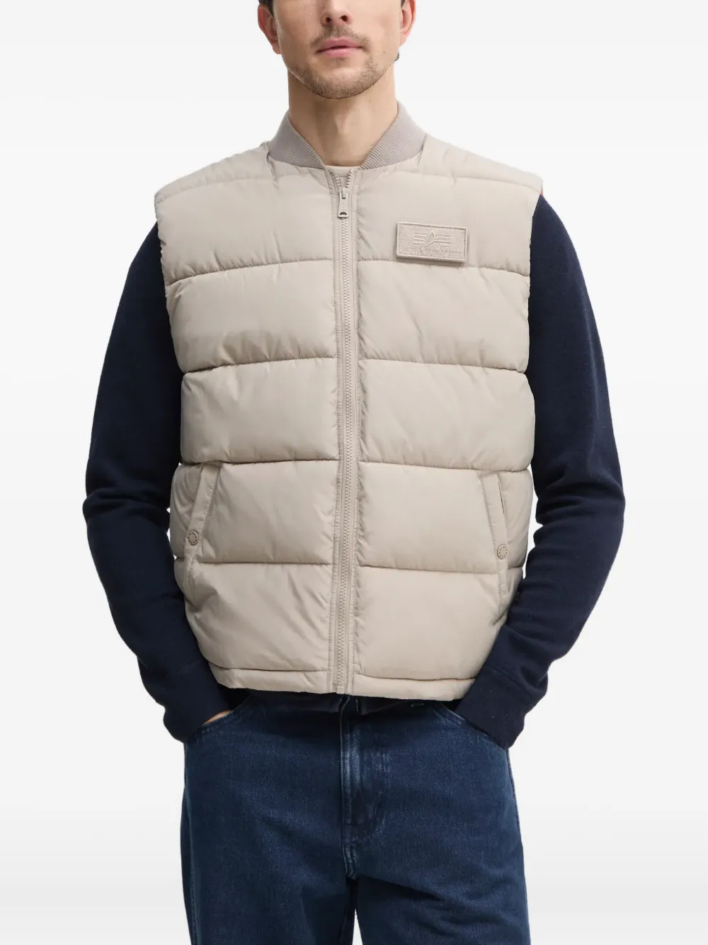 

Стеганый жилет с логотипом Alpha Industries, нейтральный