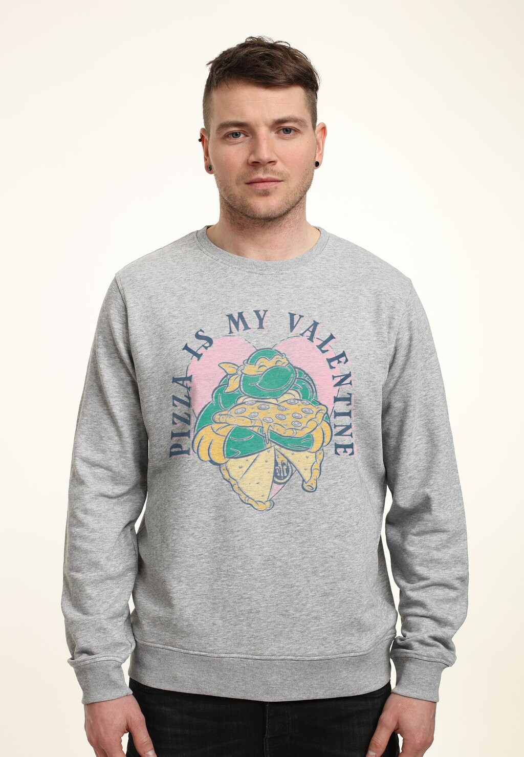 

Толстовка VALENTINE'S DAY TEENAGE MUTANT NINJA TURTLES PIZZA AND ME Henry Tiger, цвет Mottled Light Grey