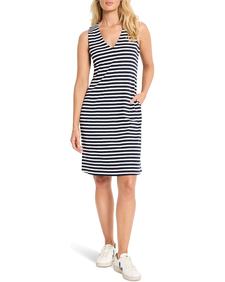 

Платье NIC+ZOE Striped Sleeveless V-Neck Dress, цвет Indigo Multi