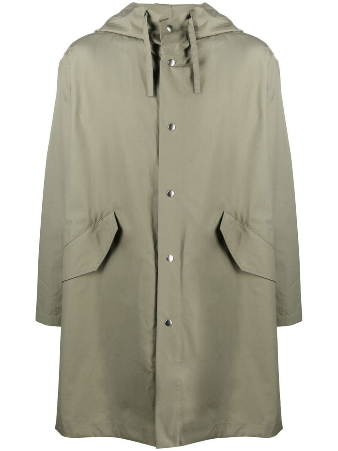 

Jil Sander пальто с капюшоном и логотипом, зеленый