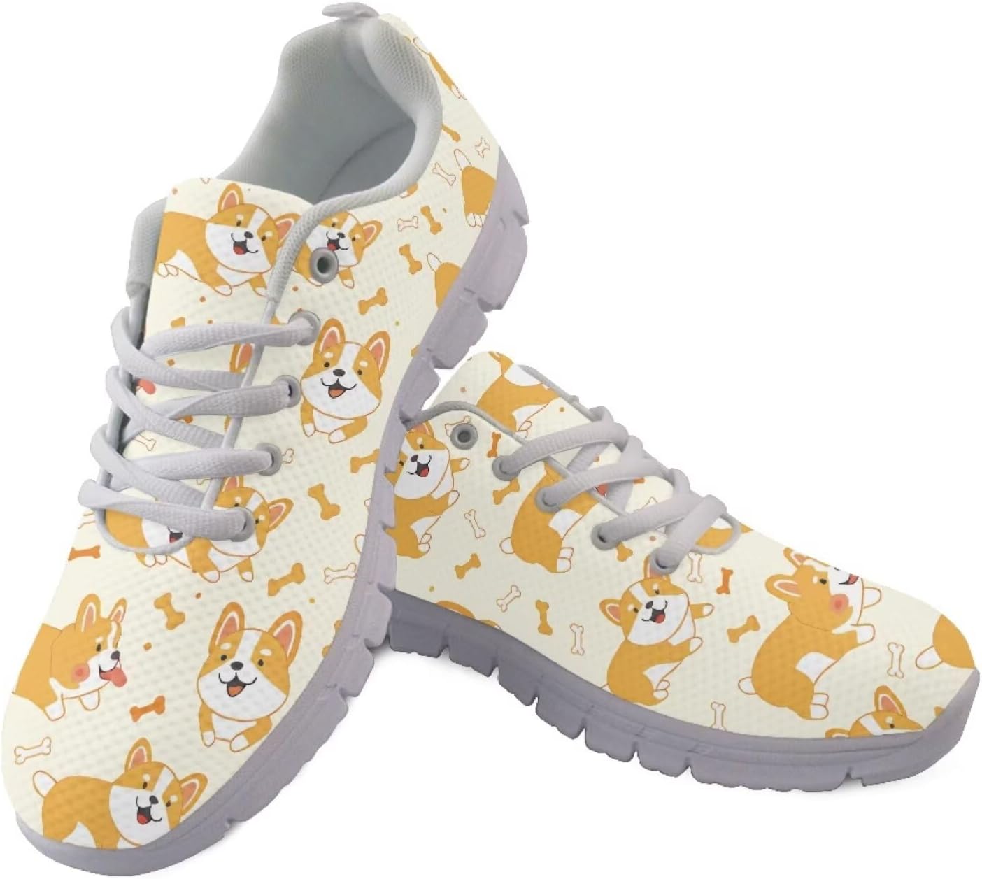 

Женские и мужские кроссовки Jeiento для ходьбы, легкие беговые кроссовки, модные кеды, Cute Corgi