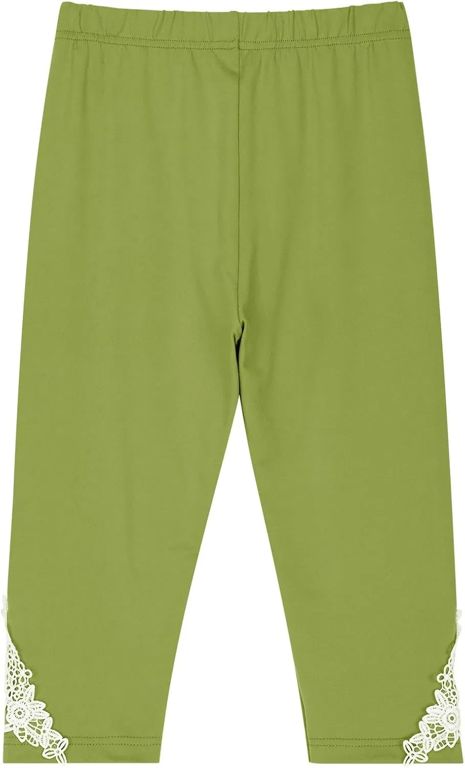 Детские капри-леггинсы с кружевными бантами, высокие, Generic, Mint Green — фото 3