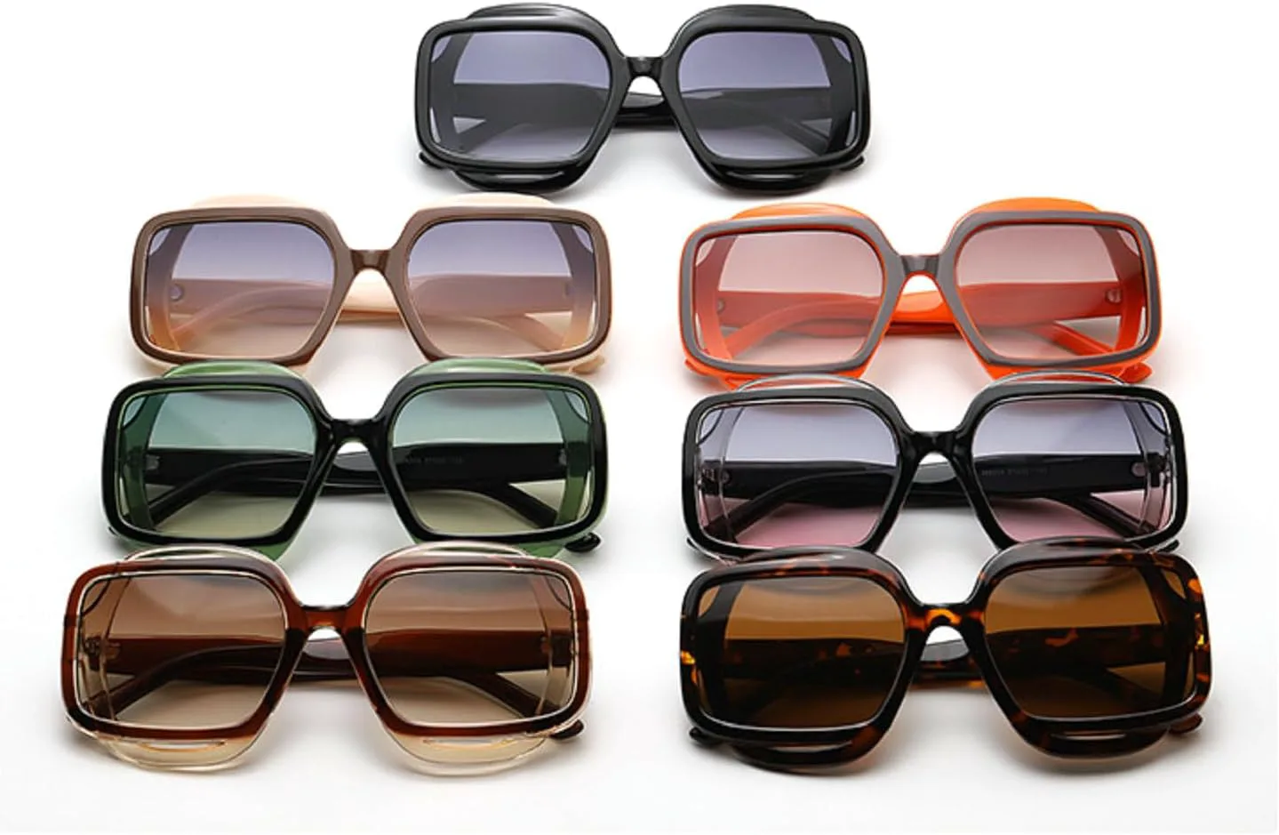 

Модные квадратные солнцезащитные очки для женщин и мужчин, уникальные дизайнерские стильные солнцезащитные очки в панк-стиле с квадратной оправой mincl, Beige