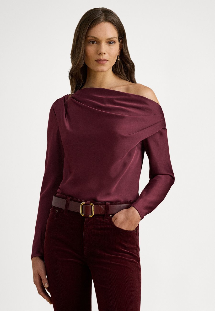 

Блуза Lauren Ralph Lauren SATIN CHARMEUSE OFF-THE-SHOULDER BLOUSE, Dark Garnet/Bordeaux