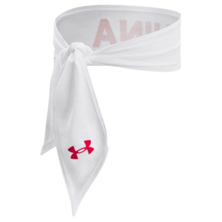 Under Armour Полиэстеровая повязка на голову унисекс белая — фото 2