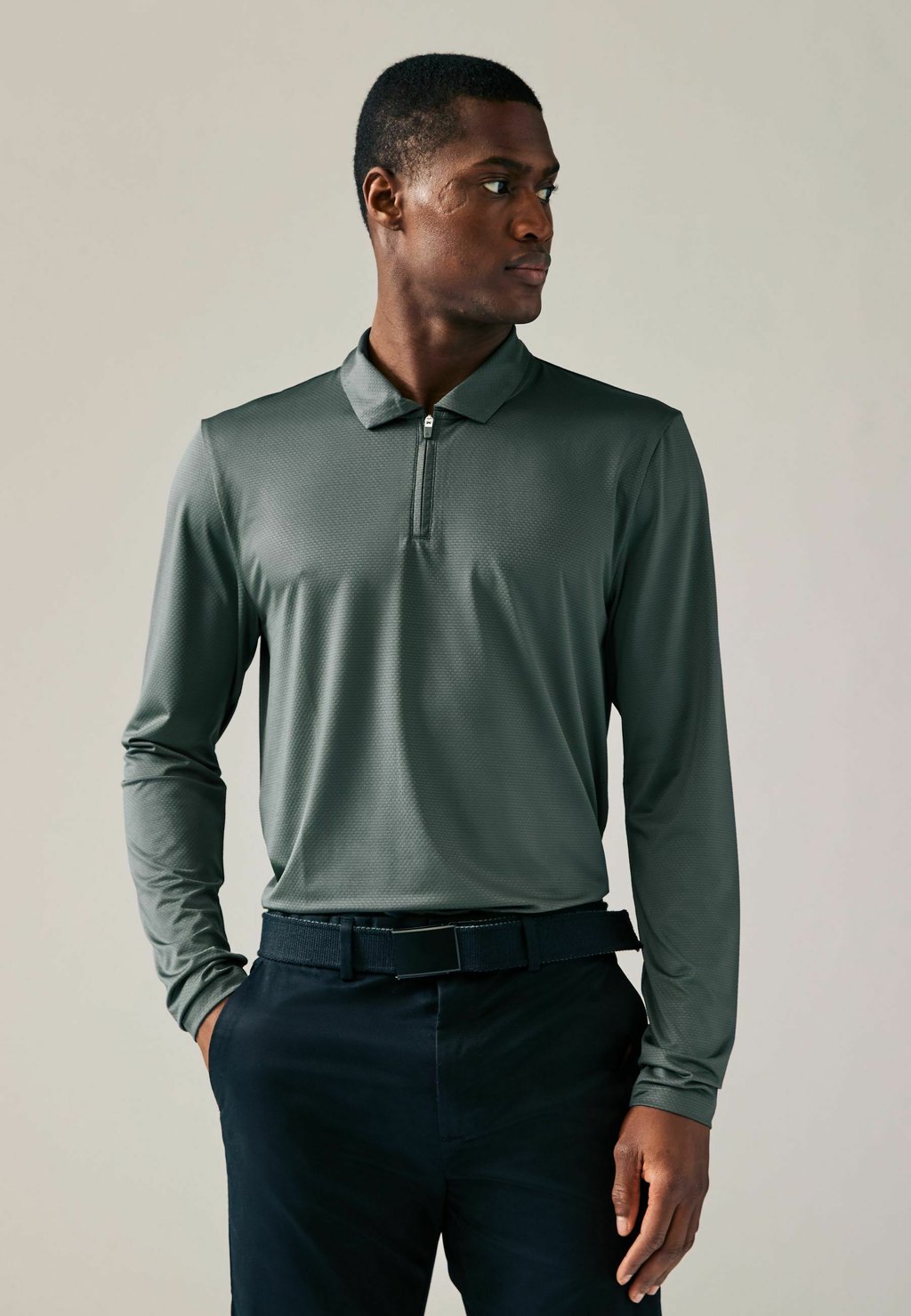 

Лонгслив REGULAR FIT - ACTIVE GOLF TEXTURED - Polo shirt Next, серый