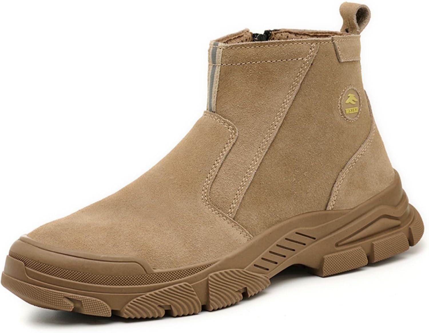 

Мужские ботинки YRZHGDL для сварки, стальная защита носка, замша, боковая молния, удобные, легкие, с нескользящей подошвой, рабочая обувь с платформой для строительства, склада, фабрики, работы на открытом воздухе и электротехнического обслужива...