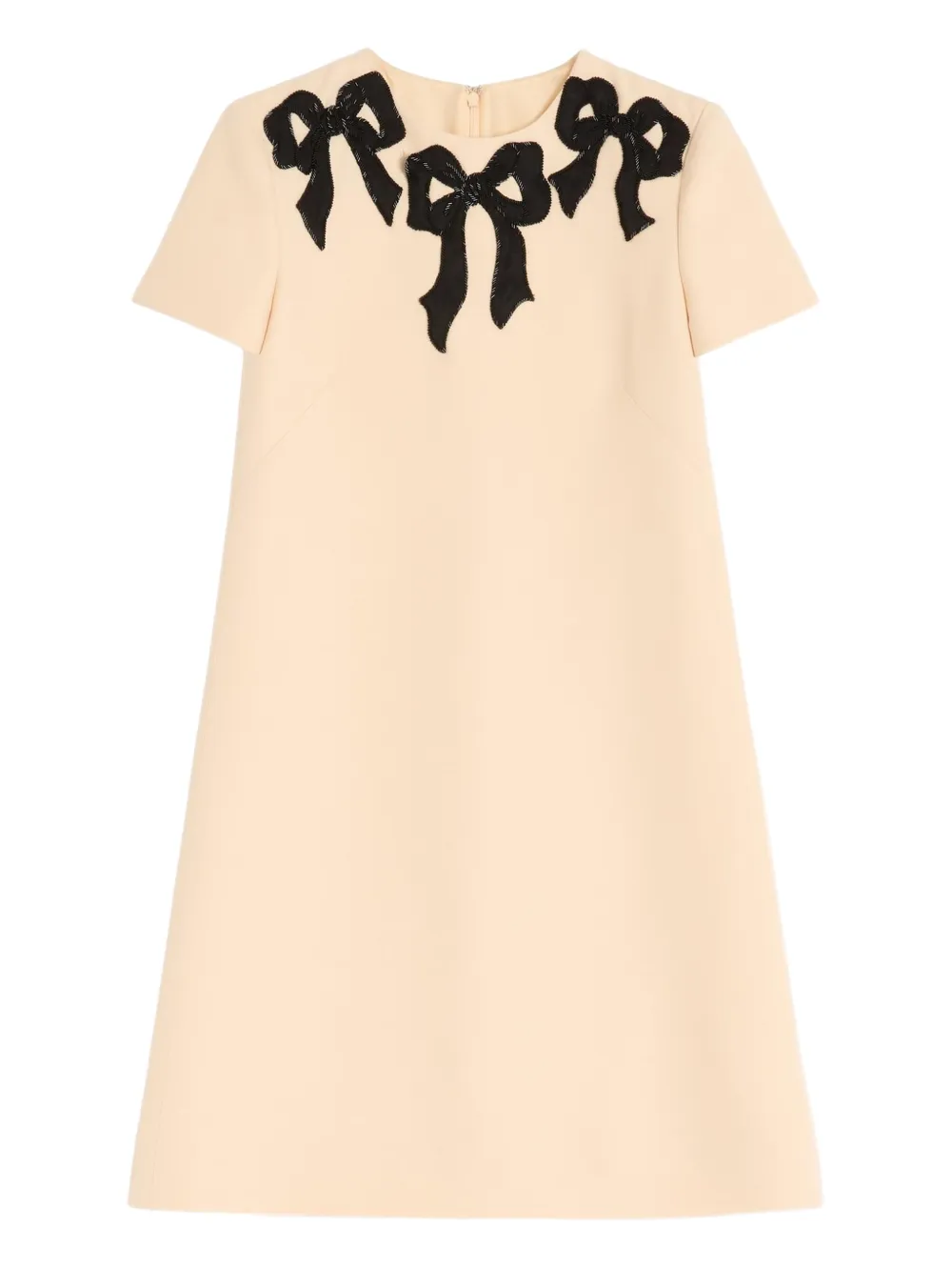 

Платье с вышивкой в виде банта Valentino Garavani, бежевый