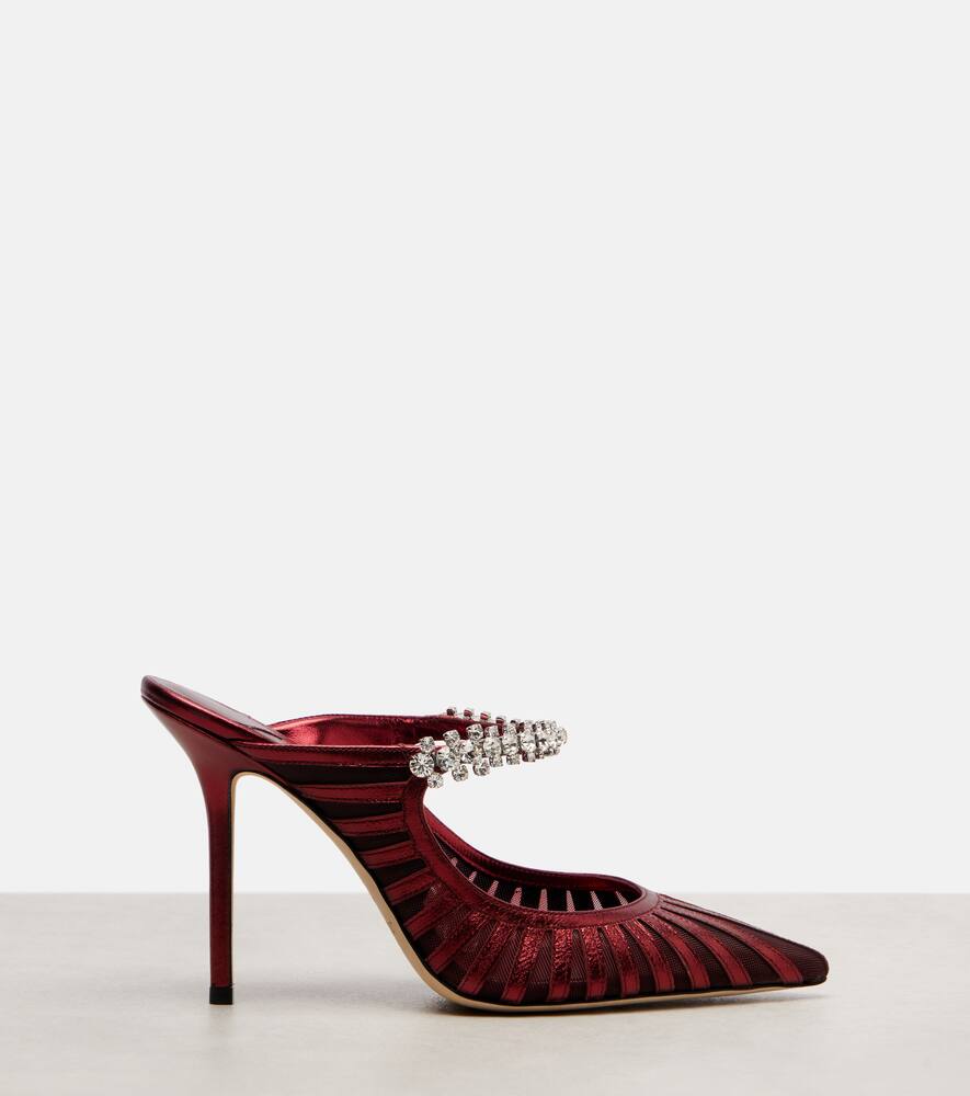 Bing 100 мюли из металлизированной кожи и сетки Jimmy Choo, Deep Merlo — фото 4