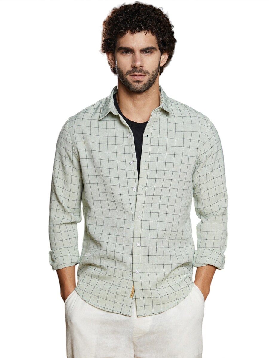 

Рубашка на пуговицах классического кроя Campus Sutra Charli, белый