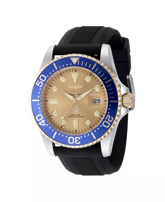 

Мужские часы Pro Diver Quartz 3 Hand с золотым циферблатом, модель 48216 Invicta, черный