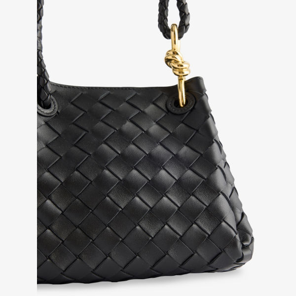 Сумка кожаная Bottega Veneta Parachute, черный — фото 3
