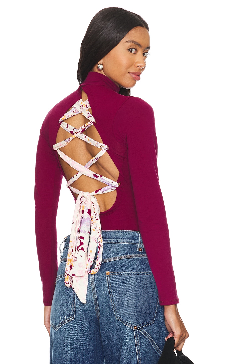 

X интимно fp бретели на спине боди в винном цвете Free People, фиолетовый
