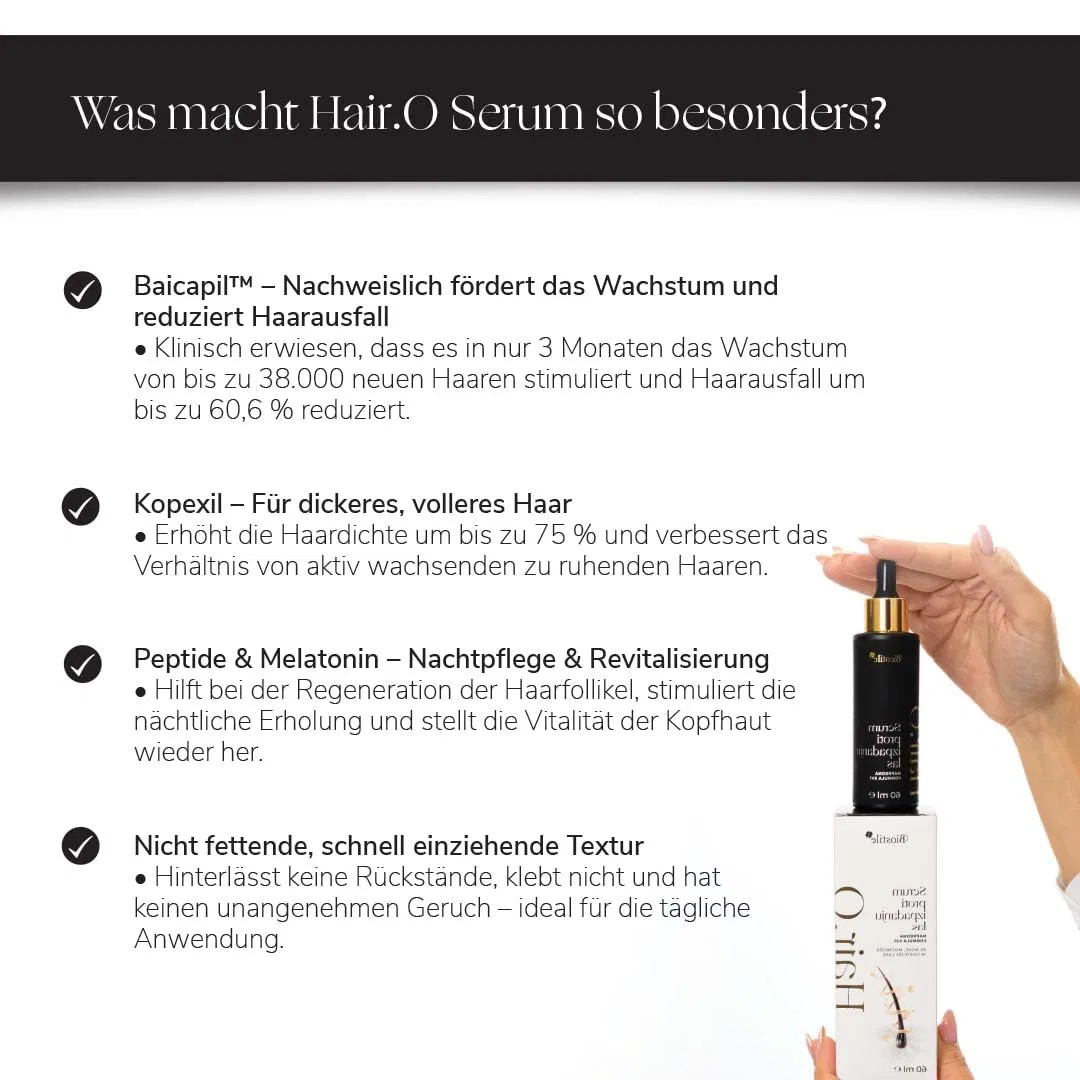 Сыворотка для волос «Hair.O Serum» 60 мл - против выпадения и для регенерации корней Biostile — фото 4