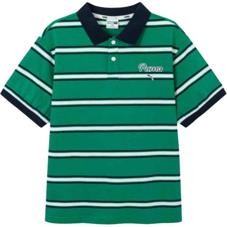 Детская футболка с отложным воротником PUMA, Green Tone 00344
