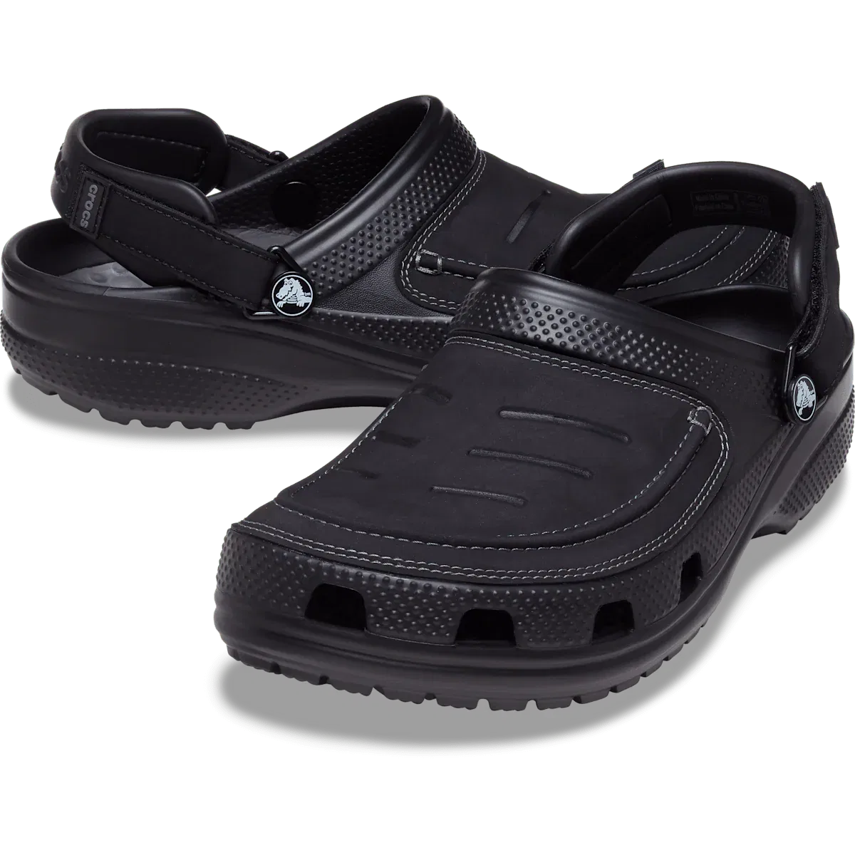 Мужские классические сабо Yukon Vista II LiteRide Crocs, Black/Slate Grey — фото 2