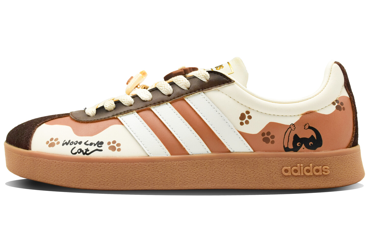 

Кроссовки adidas neo Vl Court Skateboarding Shoes Unisex Low-top Coffee, слоновая кость, Бежевый, Кроссовки adidas neo Vl Court Skateboarding Shoes Unisex Low-top Coffee, слоновая кость